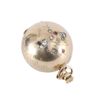 Swiss gold and gem set ‘Boule de Genève’ watch Circa 1900 Swiss gold and gem set ‘Boule de Genève’ watch Circa 1900