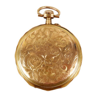 French 18K yellow gold open faced pocket watch Circa 1910