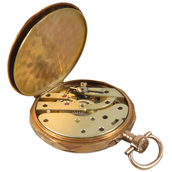 French 18K yellow gold open faced pocket watch Circa 1910 French 18K yellow gold open faced pocket watch Circa 1910