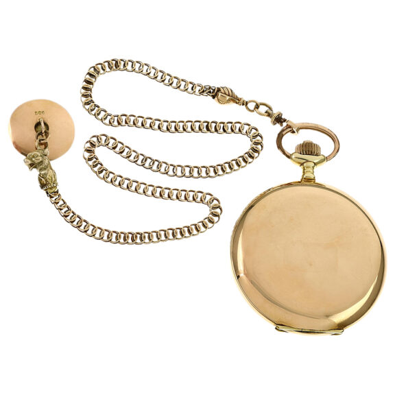 German 14K yellow gold full hunter pocket watch Circa 1910 German 14K yellow gold full hunter pocket watch Circa 1910