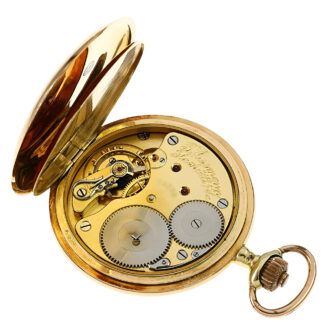 German 14K yellow gold full hunter pocket watch Circa 1910
