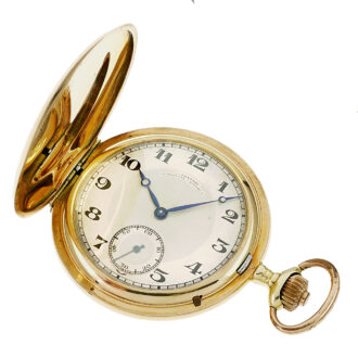 German 14K yellow gold full hunter pocket watch Circa 1910