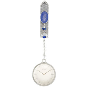 Swiss white gold dress watch with gem set chatelaine Circa 1930