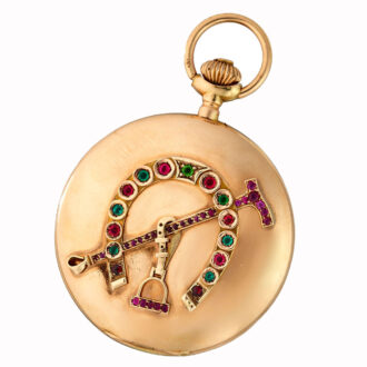 German 14k gold hunting cased lever pocket watch circa 1926