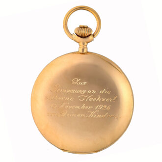 German 14k gold hunting cased lever pocket watch circa 1926
