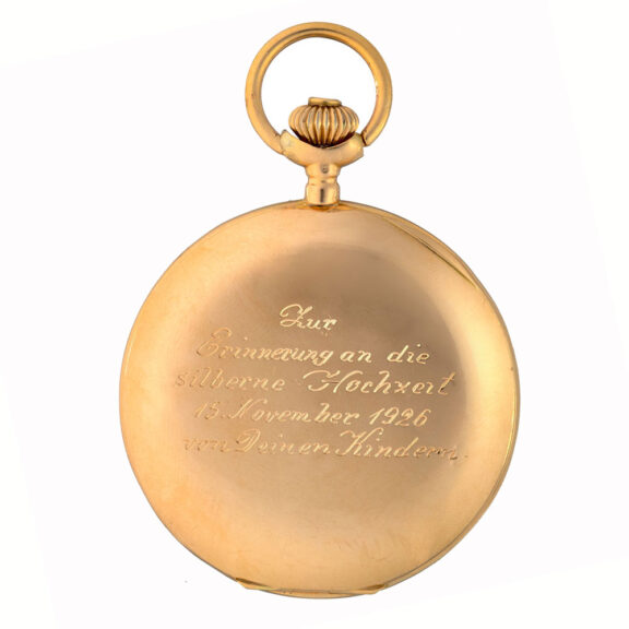 German 14k gold hunting cased lever pocket watch circa 1926 German 14k gold hunting cased lever pocket watch circa 1926
