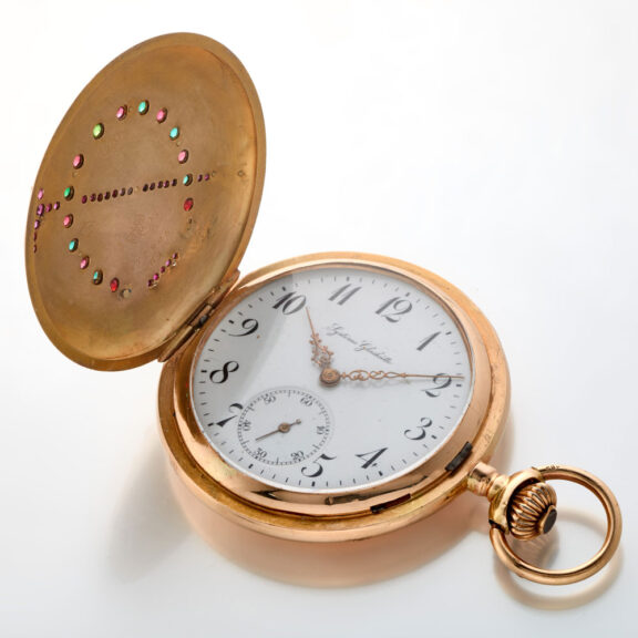 German 14k gold hunting cased lever pocket watch circa 1926 German 14k gold hunting cased lever pocket watch circa 1926