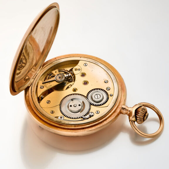German 14k gold hunting cased lever pocket watch circa 1926 German 14k gold hunting cased lever pocket watch circa 1926