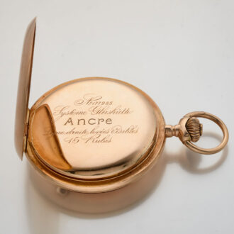 German 14k gold hunting cased lever pocket watch circa 1926