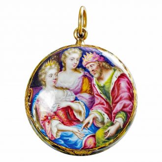 Swiss gold and enamel open faced verge watch Circa 1680