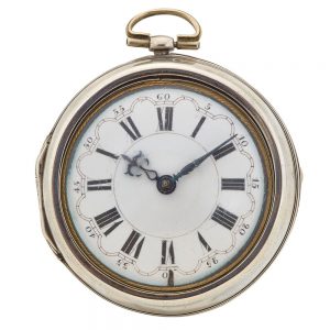 Dutch silver keywind pair cased verge watch Circa 1720