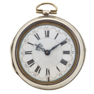 Dutch silver keywind pair cased verge watch Circa 1720