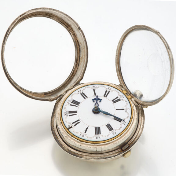 Dutch silver keywind pair cased verge watch Circa 1720 Dutch silver keywind pair cased verge watch Circa 1720