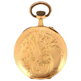 Swiss 18 carat rose gold open faced pocket watch Circa 1910