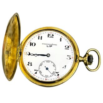 French 18K yellow gold full hunter pocket watch Circa 1920