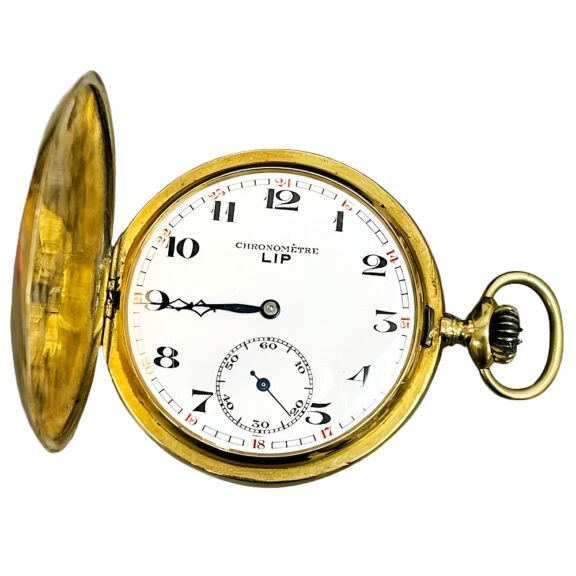 French 18K yellow gold full hunter pocket watch Circa 1920