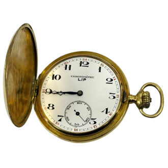 French 18K yellow gold full hunter pocket watch Circa 1920