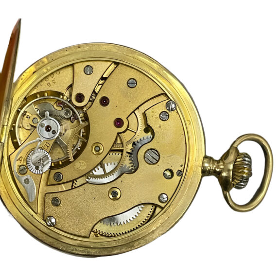 French 18K yellow gold full hunter pocket watch Circa 1920 French 18K yellow gold full hunter pocket watch Circa 1920