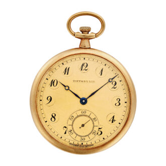 American 18K yellow gold open faced pocket watch Circa 1920
