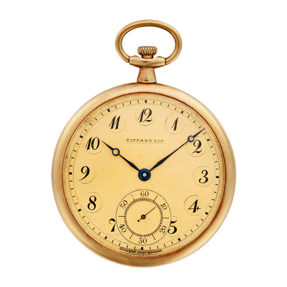 American 18K yellow gold open faced pocket watch Circa 1920