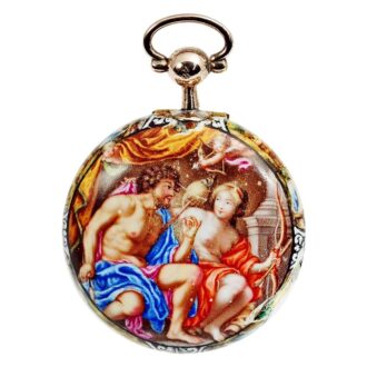 Swiss charming gold and enamel verge pocket watch Circa 1630
