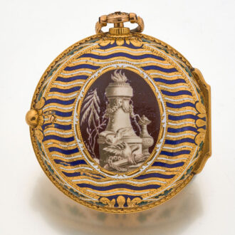Early English gold verge with matching chatelaine Circa 1742