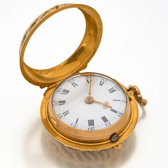 Early English gold verge with matching chatelaine Circa 1742 Early English gold verge with matching chatelaine Circa 1742