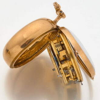 Early English gold verge with matching chatelaine Circa 1742
