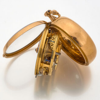 Early English gold verge with matching chatelaine Circa 1742