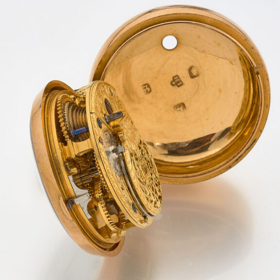 Early English gold verge with matching chatelaine Circa 1742 Early English gold verge with matching chatelaine Circa 1742