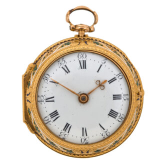 Early English gold verge with matching chatelaine Circa 1742