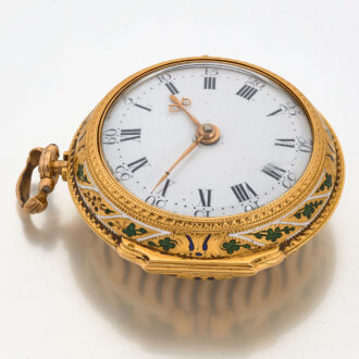Early English gold verge with matching chatelaine Circa 1742