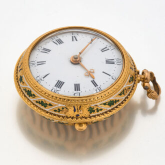 Early English gold verge with matching chatelaine Circa 1742