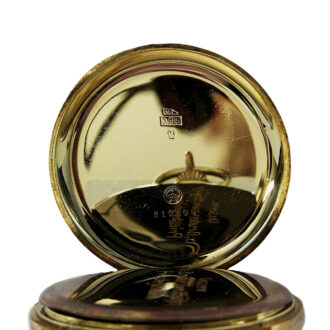 Swiss 14K yellow gold full hunter pocket watch Circa 1920