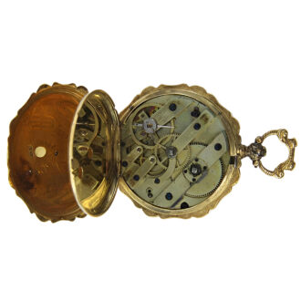 Swiss gold, enamel and diamond lady's watch Circa 1880