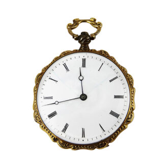 Swiss gold, enamel and diamond lady's watch Circa 1880