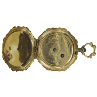 Swiss gold, enamel and diamond lady's watch Circa 1880