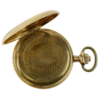 Swiss 14K rose gold full hunter pocket watch Circa 1900 Swiss 14K rose gold full hunter pocket watch Circa 1900