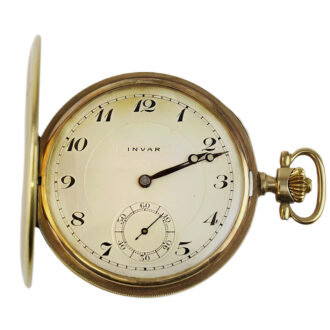 French 14K yellow gold full hunter pocket watch Circa 1900