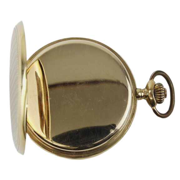 Swiss 14K yellow gold full hunter pocket watch Circa 1900 Swiss 14K yellow gold full hunter pocket watch Circa 1900
