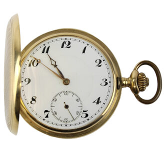Swiss 14K yellow gold full hunter pocket watch Circa 1900