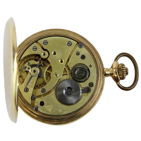 Swiss 14K yellow gold full hunter pocket watch Circa 1900 Swiss 14K yellow gold full hunter pocket watch Circa 1900