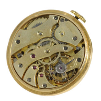 Swiss gold "buttonhole" watch with green stones Circa 1910