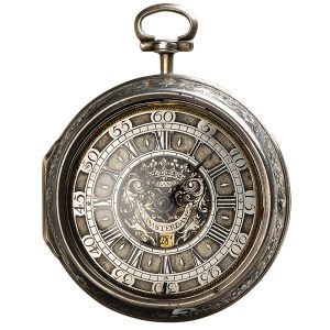 Dutch silver pair-cased date verge pocket watch Circa 1715