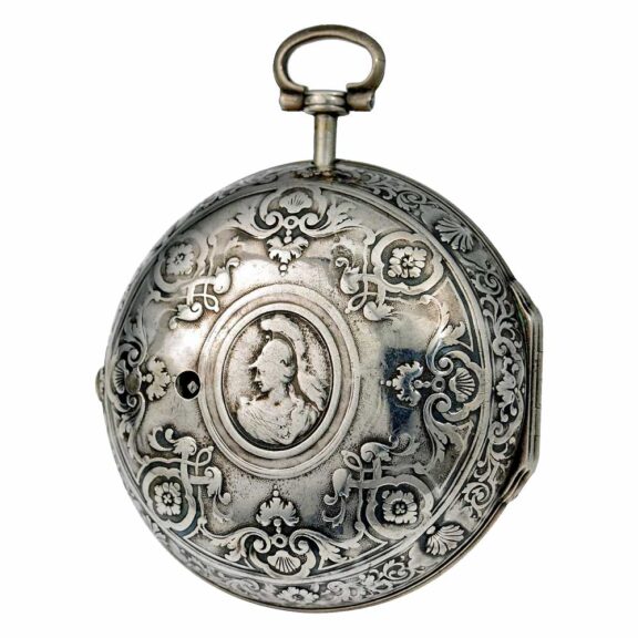 Dutch silver pair-cased date verge pocket watch Circa 1715 Dutch silver pair-cased date verge pocket watch Circa 1715