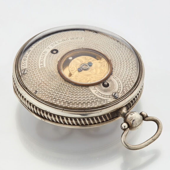 Rare French verge with enamel and visible balance Circa 1800 Rare French verge with enamel and visible balance Circa 1800