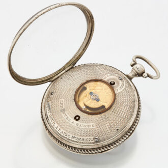 Rare French verge with enamel and visible balance Circa 1800