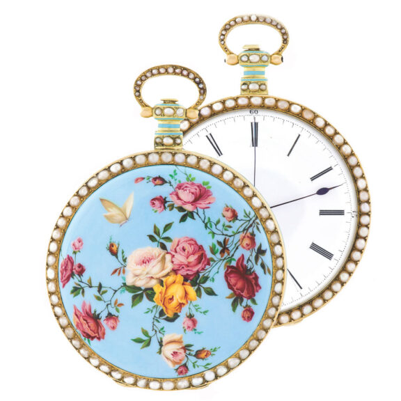 Swiss center seconds pocket watch with duplex escapement Circa 1860