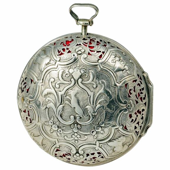 French silver one-handed pair-cased pocket watch Circa 1680 French silver one-handed pair-cased pocket watch Circa 1680