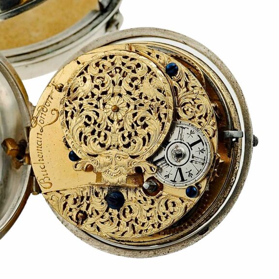 English remarkable pair cased verge pocket watch Circa 1720 English remarkable pair cased verge pocket watch Circa 1720
